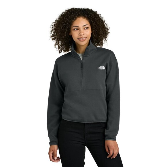 The North Face Double-Knit 1/2-Zip Pullover Fleece Sweatshirt Asphalt Grey Large - Picture 1 of 11